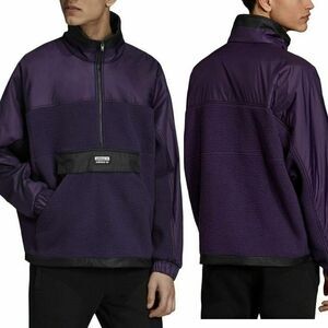 adidas Fleece Top Jacket Mens XL Purple R.Y.V. LIT Track Sweater Sweatshirt